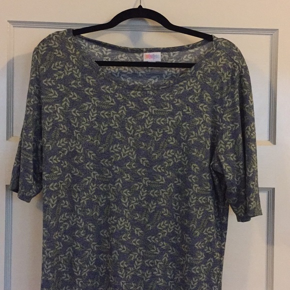 LuLaRoe Julia XL. Spring blue and green print. - Picture 1 of 3